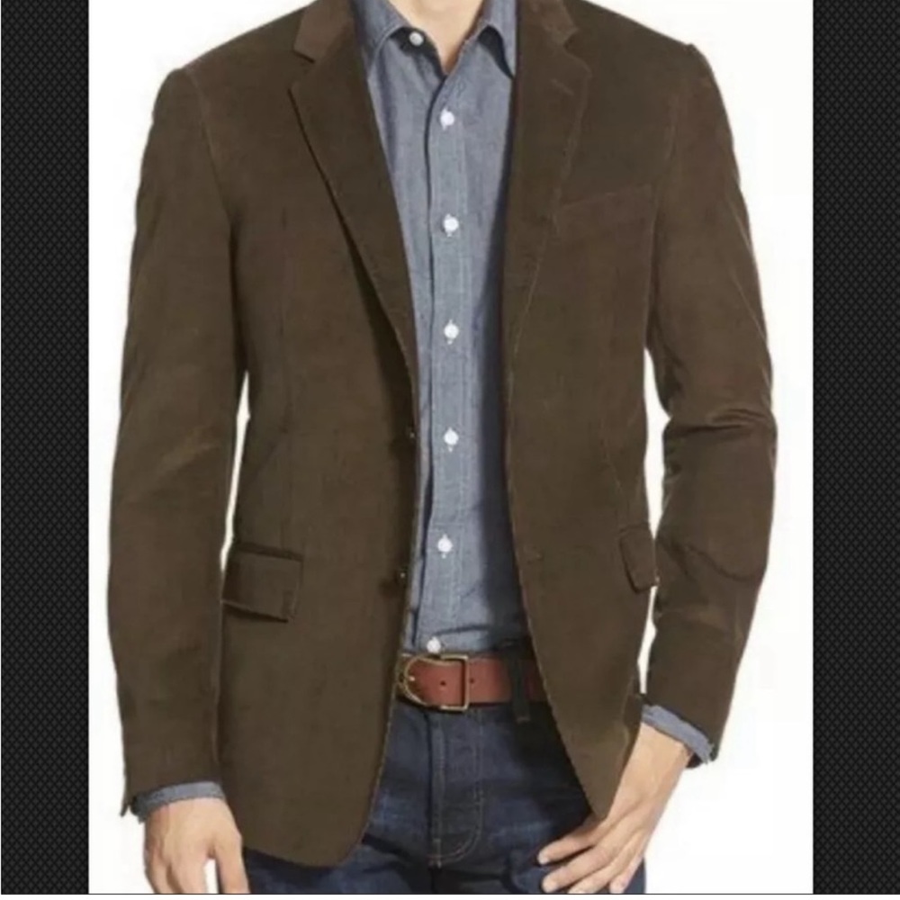Lands End Corduroy Blazer Jacket Size 40R Mens